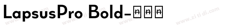 LapsusPro Bold字体转换